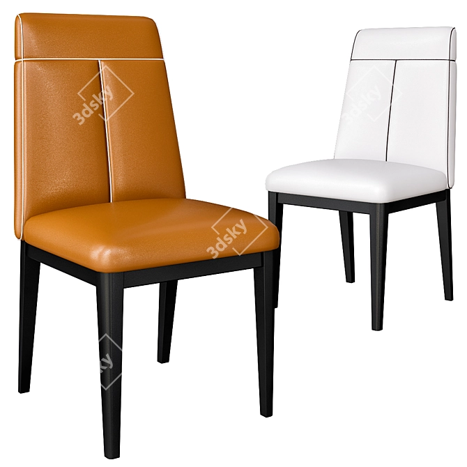 Luxury Leather Chair with Tonino Lamborghini Casa's Signature Design 3D model image 1