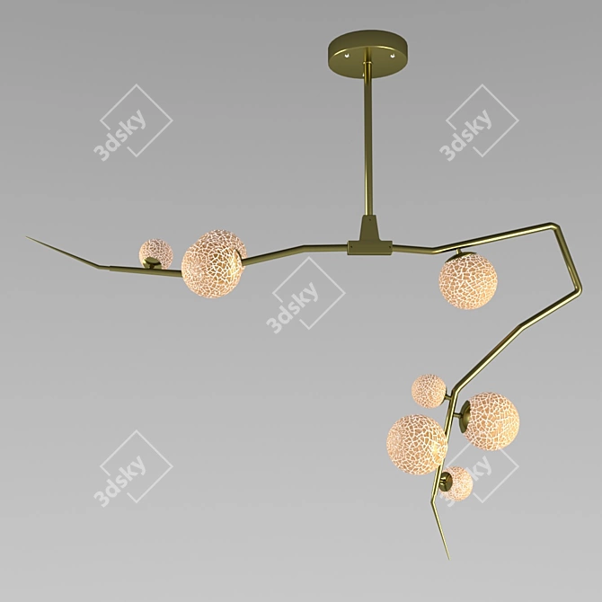 Cherrybomb Brass 8-Globe Pendant 3D model image 1