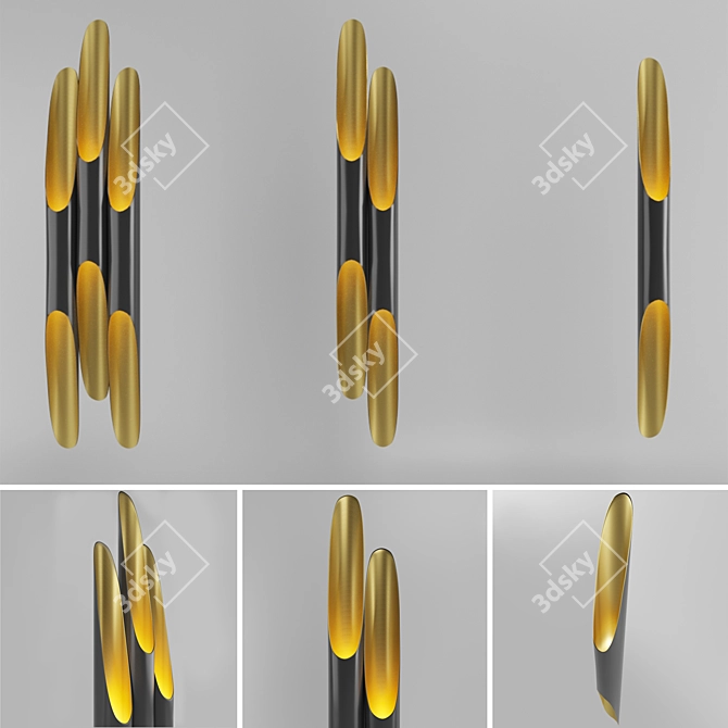 Sleek Coltrane Wall Sconce 3D model image 1