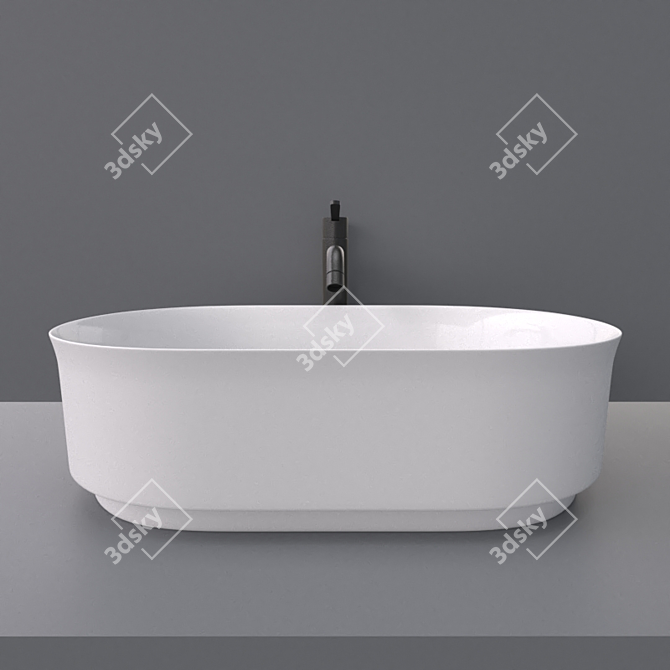 Agape Immersion Wash Basin - Elegant and Compact 3D model image 2