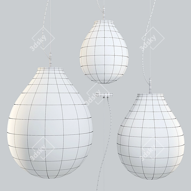 Bomma Pendant Lamp: Tim - Elegant Glass and Brass Design 3D model image 3