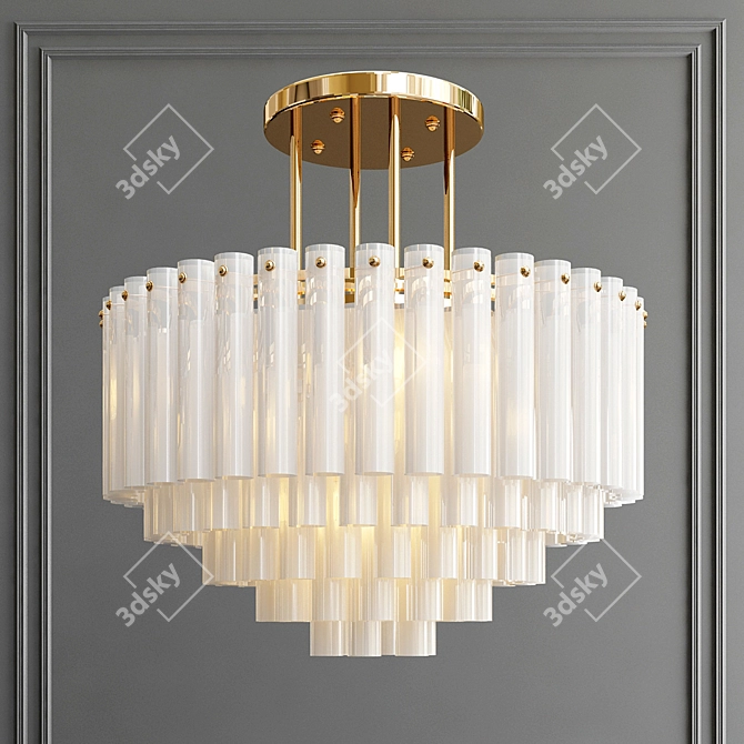 Regal Glow: Caesar Chandelier 3D model image 1