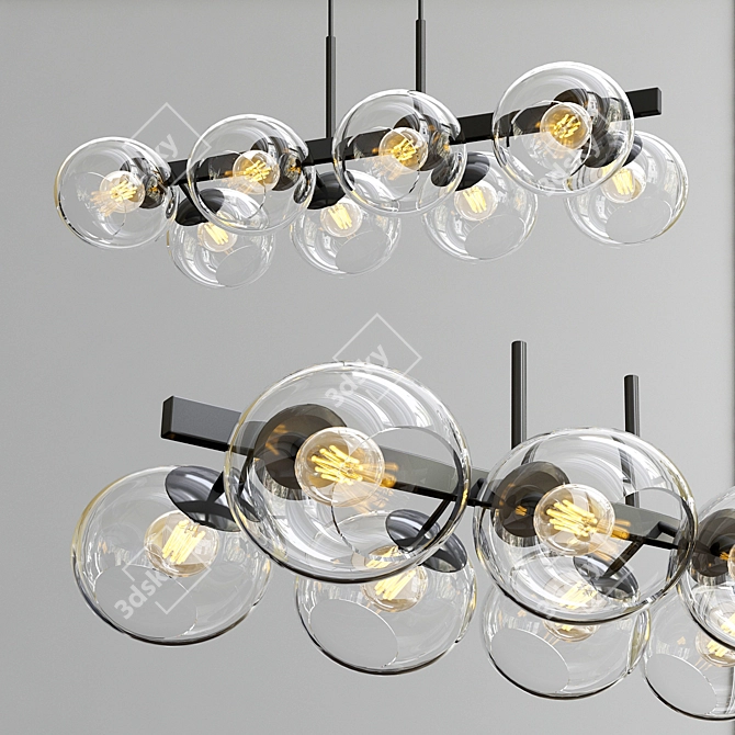 Modern Cesar 8-Light Pendant 3D model image 1