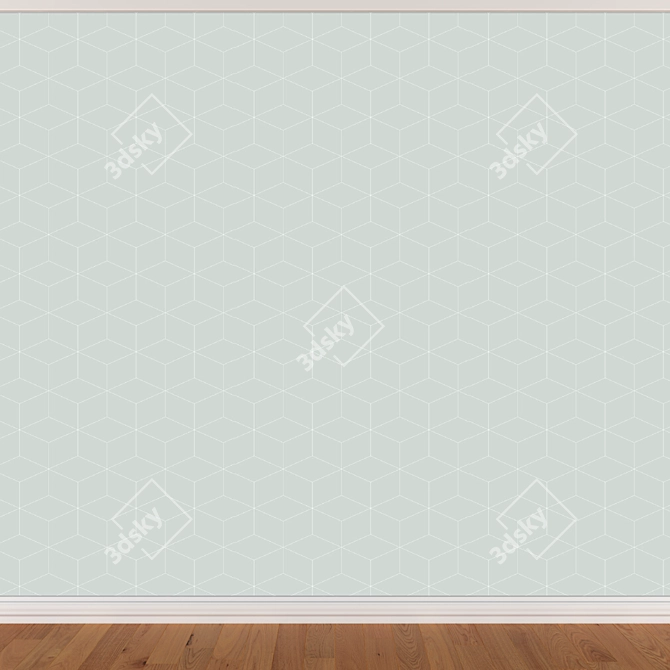 Seamless Wallpapers Set 211 (3 Colors) 3D model image 3