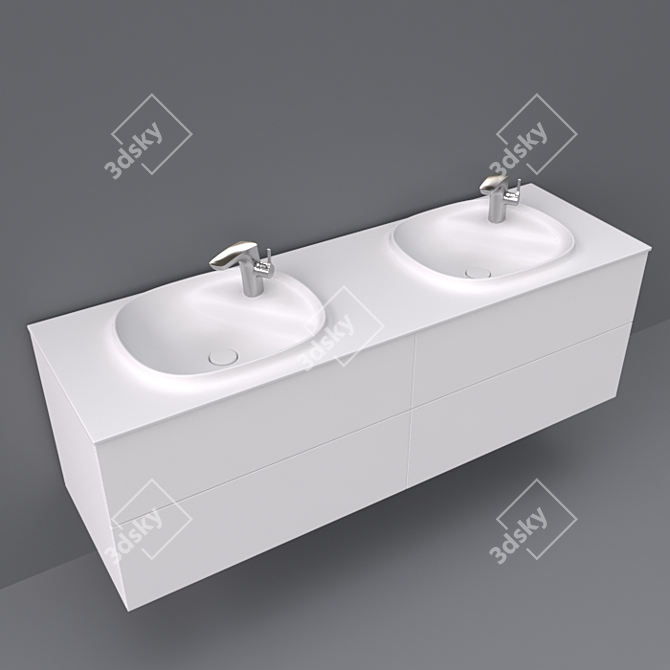 SURFEX® Basin 1600mm - Modern Stylish Design 3D model image 1