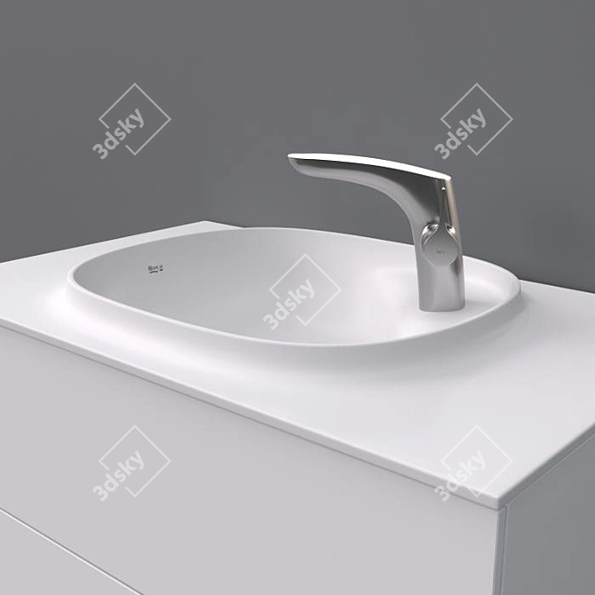 800x505x525 Drawers & Basin Set 3D model image 3