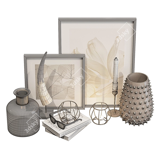 Elegant Home Decor Set 3D model image 3