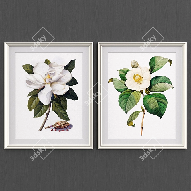 Modern Floral Art Collection #99 3D model image 2