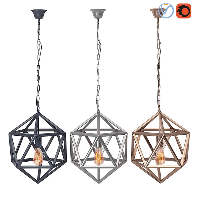 Scandinavian Style Ceiling Pendant 3D model image 1