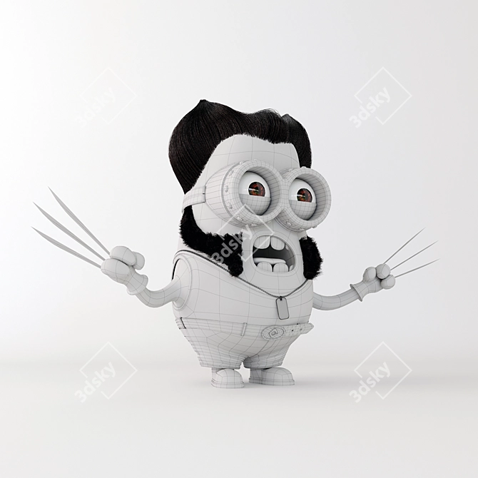 Title: Minion Wolverine Action Figure 3D model image 2