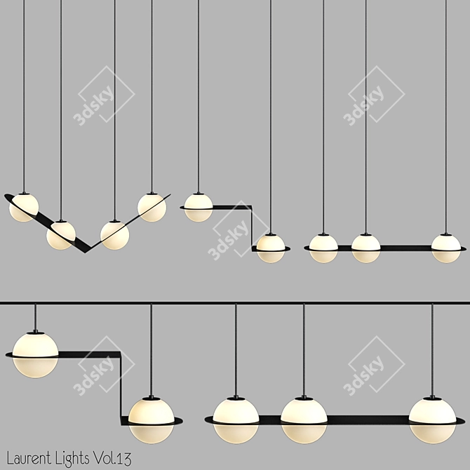 Laurent Lights: Sleek Design & Visual Elegance 3D model image 1