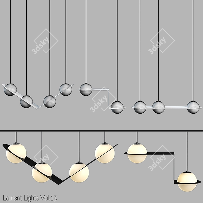 Laurent Lights: Sleek Design & Visual Elegance 3D model image 2