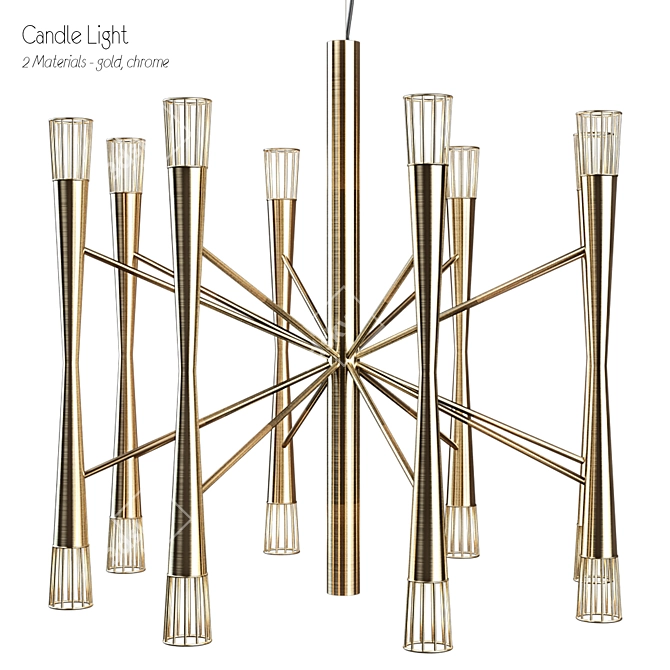 Elegant Candle Holder 3D model image 1