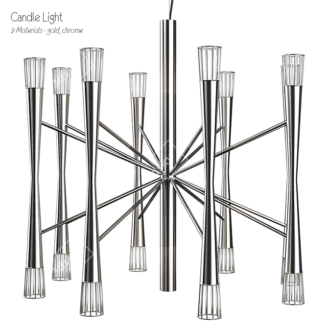 Elegant Candle Holder 3D model image 2