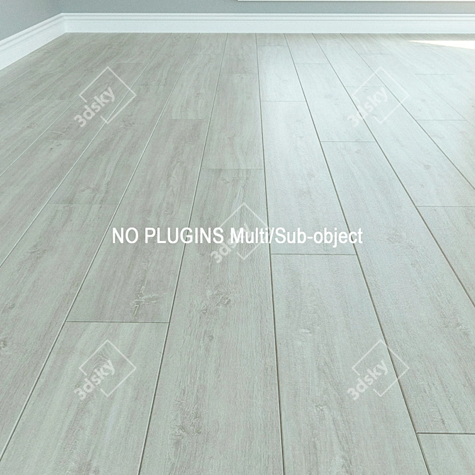 Natural Wood Laminate Parquet 3D model image 1