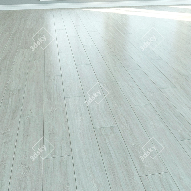 Natural Wood Laminate Parquet 3D model image 3