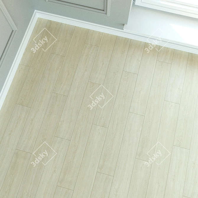 Natural Wood Laminate: Parquet Flooring 103 3D model image 2