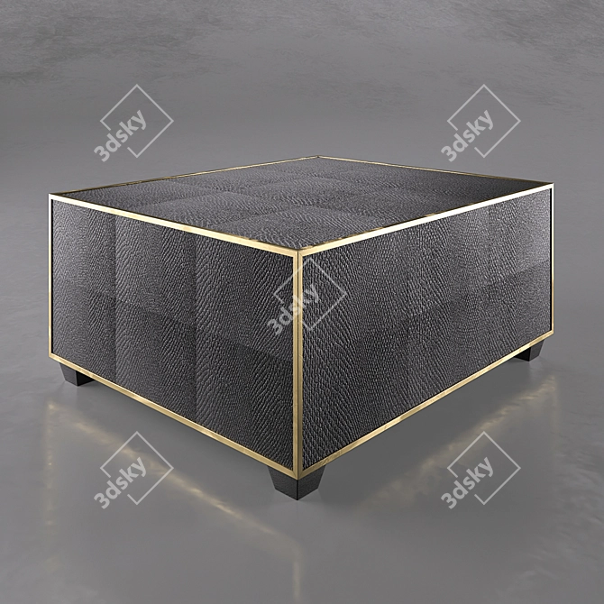 Stylish Snake Skin Coffee Table 3D model image 1