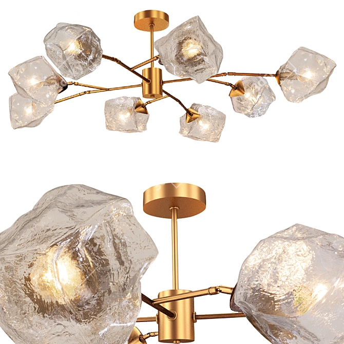 Stellare C 2479 Chandeliers - Elegant Brass Lighting 3D model image 2