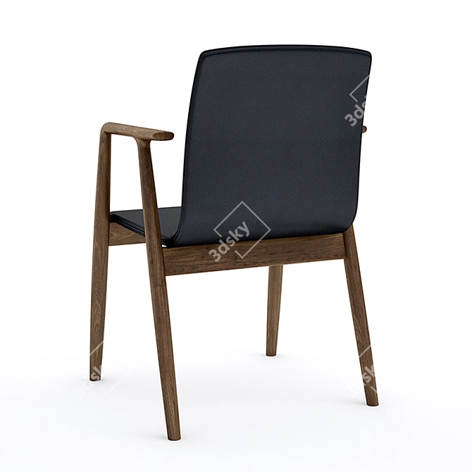 Minimalist Modern Dining Chair 3D model image 2