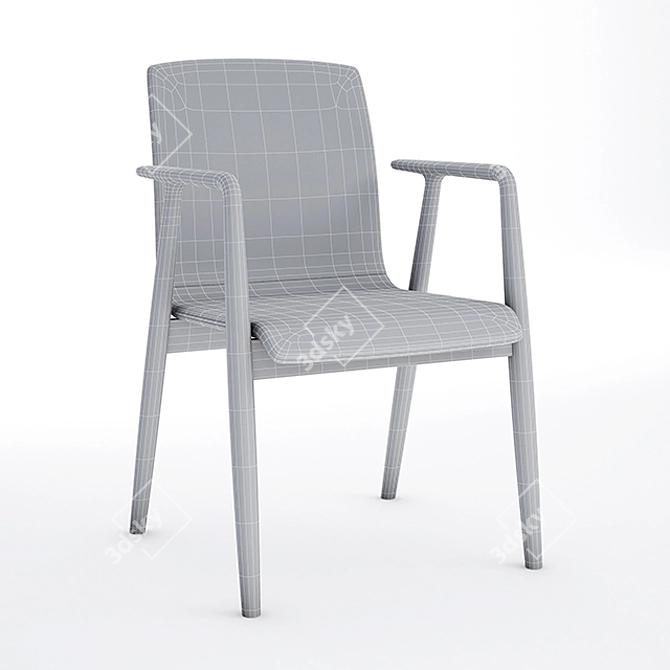 Minimalist Modern Dining Chair 3D model image 3