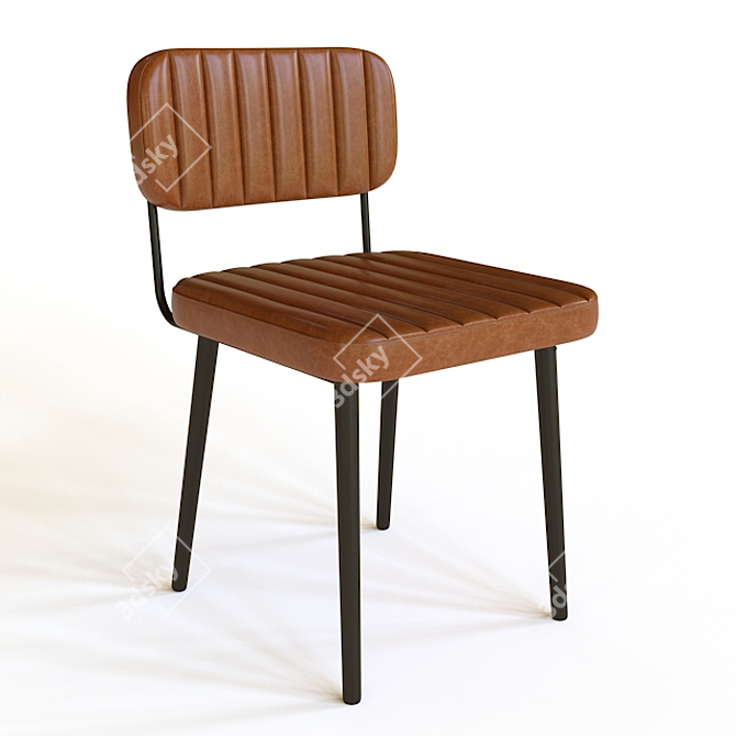 Vintage-inspired Jake Chair by Dutchbone 3D model image 1