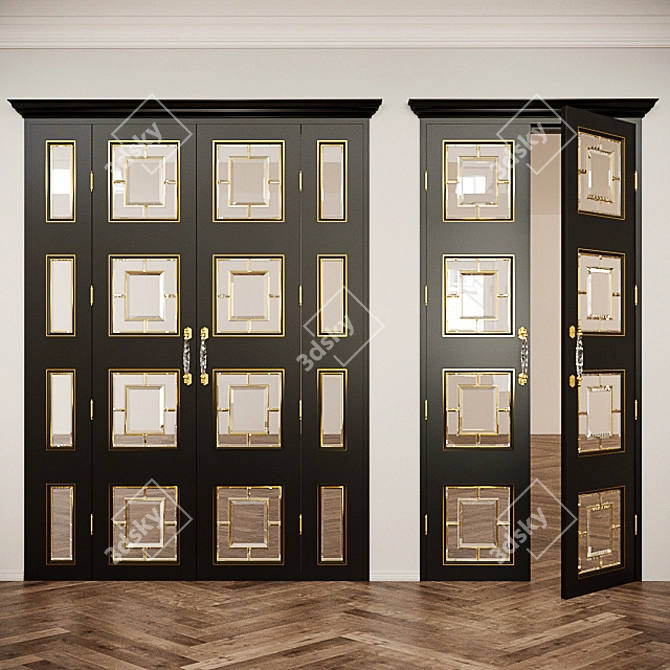 Elegant Interior Door | Classic 3D model image 1