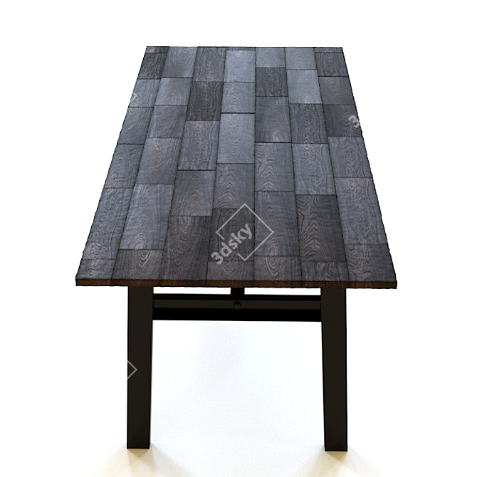 Dutchbone Crude Table: Rustic Charm & Spacious Design 3D model image 2