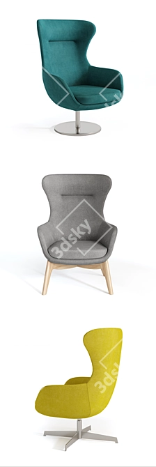 Profoffice Elegance Chair: Elegant Design, Customizable Options 3D model image 2