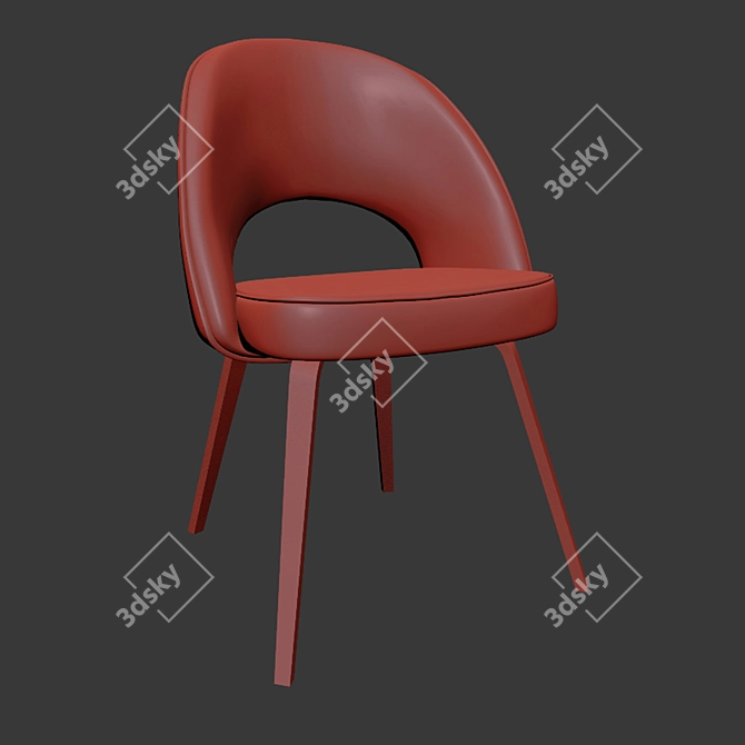 Elegant Brass Dining Chairs 3D model image 3