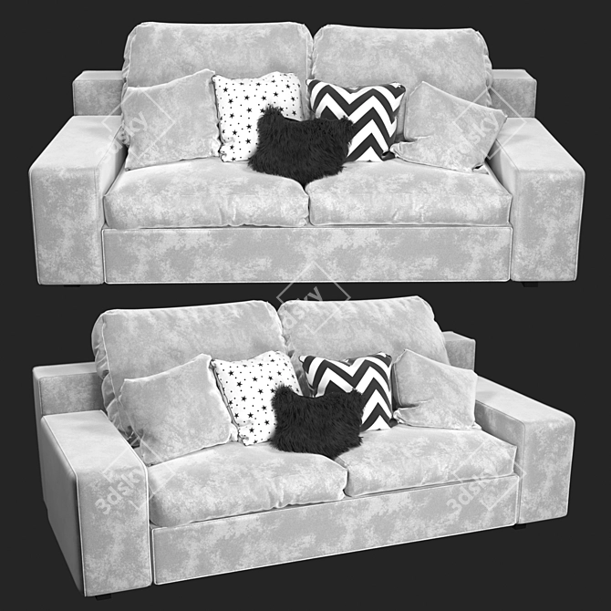 Modern Corona-Rendered Sofa 3D model image 1