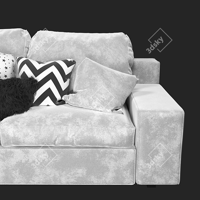 Modern Corona-Rendered Sofa 3D model image 2
