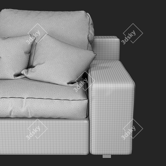 Modern Corona-Rendered Sofa 3D model image 3