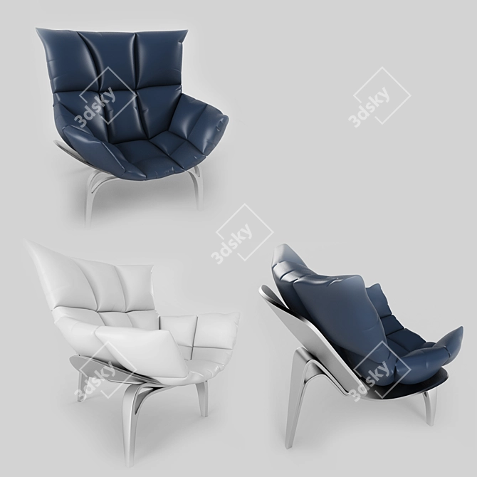 Modern Laser Chair: Futuristic Design with 3 Colors 3D model image 3