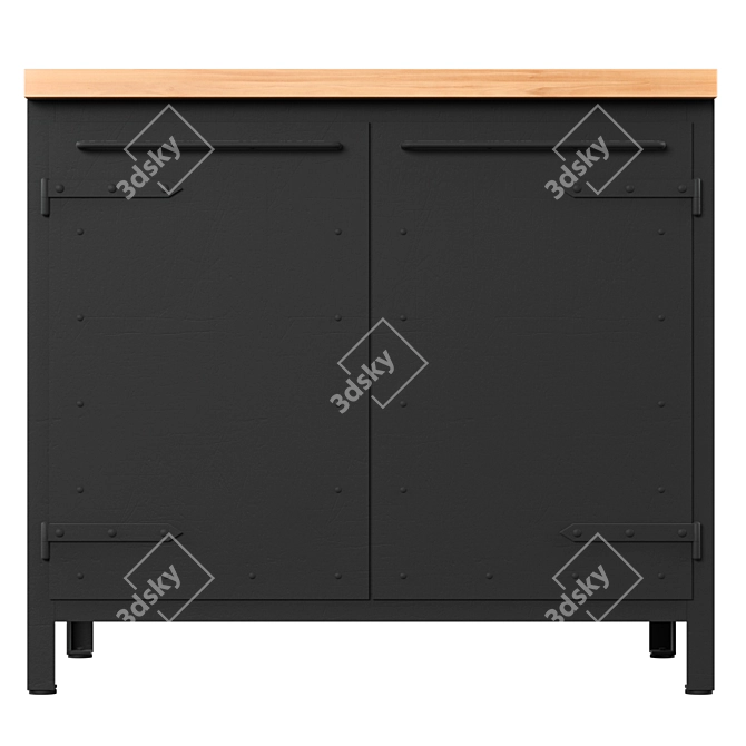 Sturdy Steel Kitchen Cabinet | Noodles Noodles & Noodles Corp. 3D model image 2