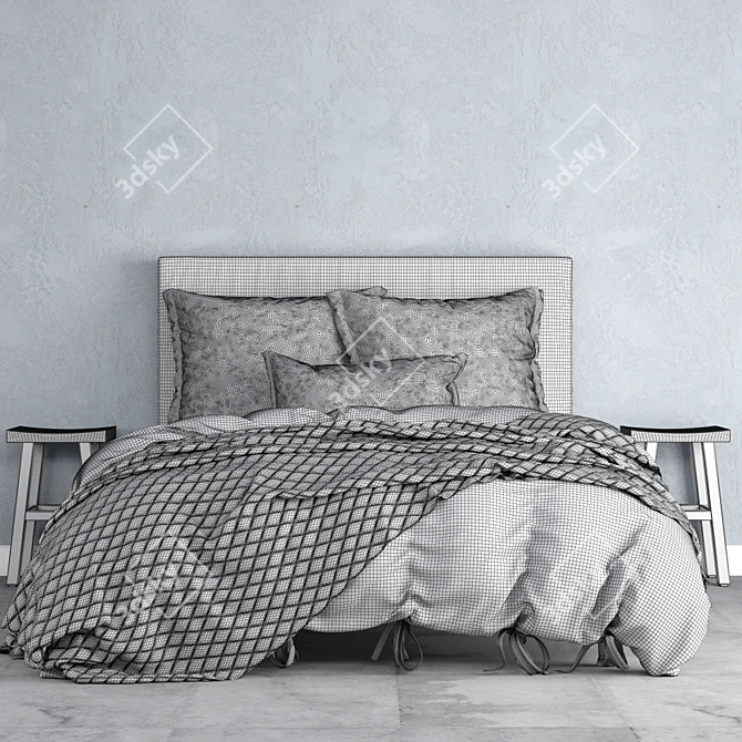 Elegant Bedroom Set: Highly Detailed Design 3D model image 3