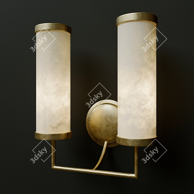 Elegant Sodalite Sconce by Baker 3D model image 1