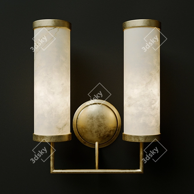 Elegant Sodalite Sconce by Baker 3D model image 2