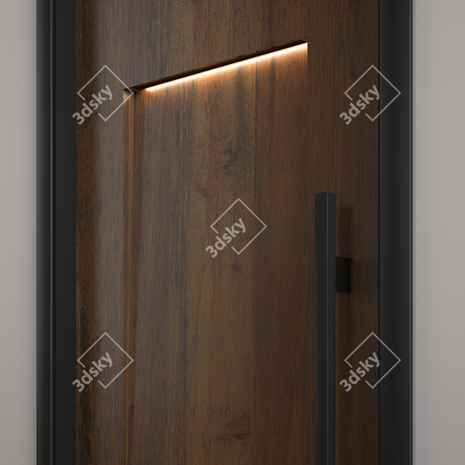 Modern Illuminated Door 3D model image 2