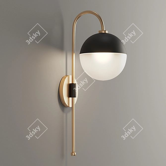 Vintage Globe Wall Sconce 3D model image 1