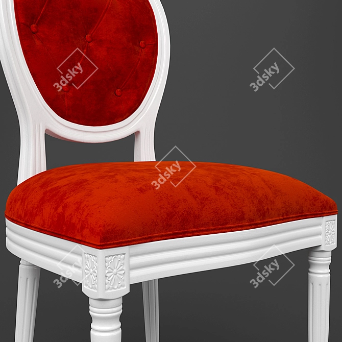 French Style Dining Chair 3D model image 2