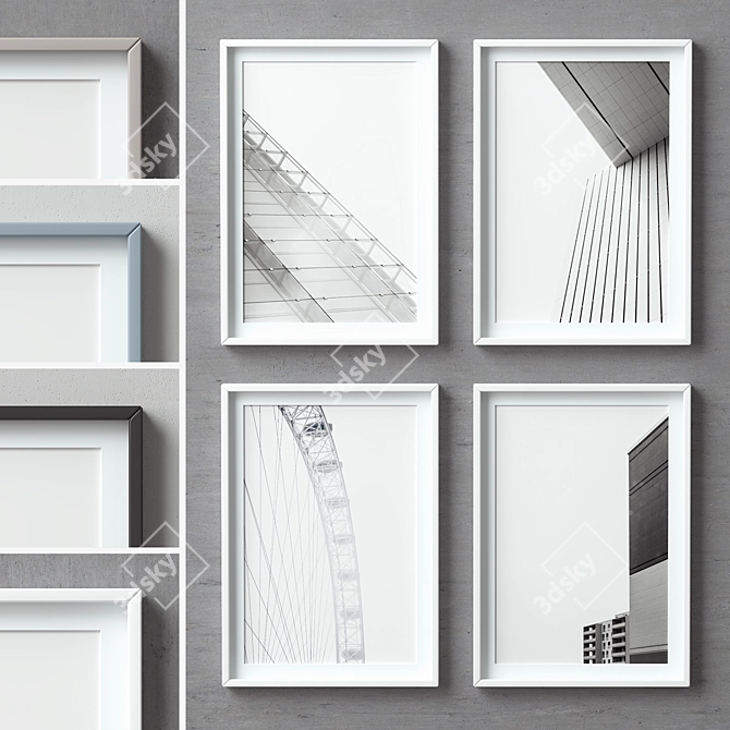 Stylish Frames Collection - Set of 4 3D model image 1