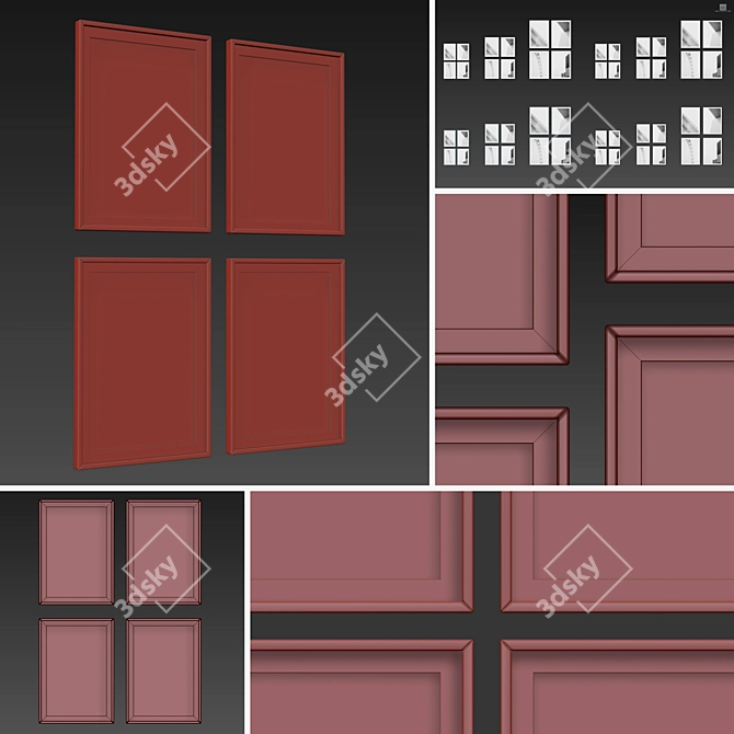 Stylish Frames Collection - Set of 4 3D model image 3