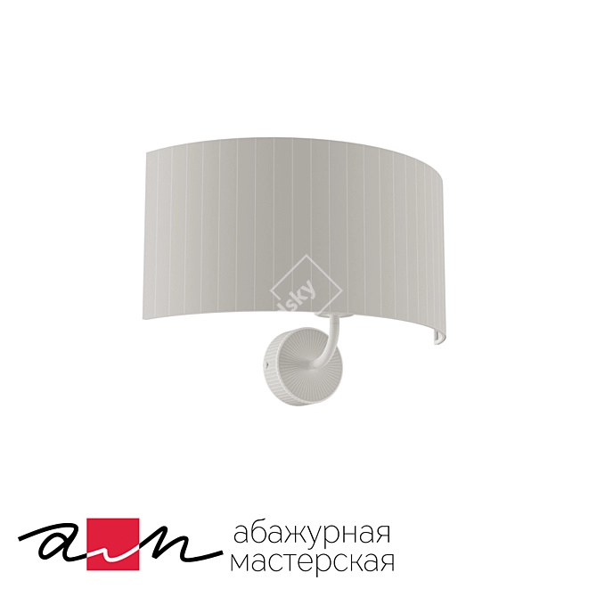 Elegant Cork Wall Sconce 3D model image 2