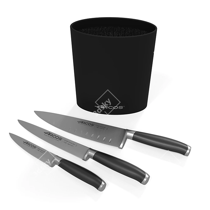 Elegant Arcos Kyoto Knife Set 3D model image 3