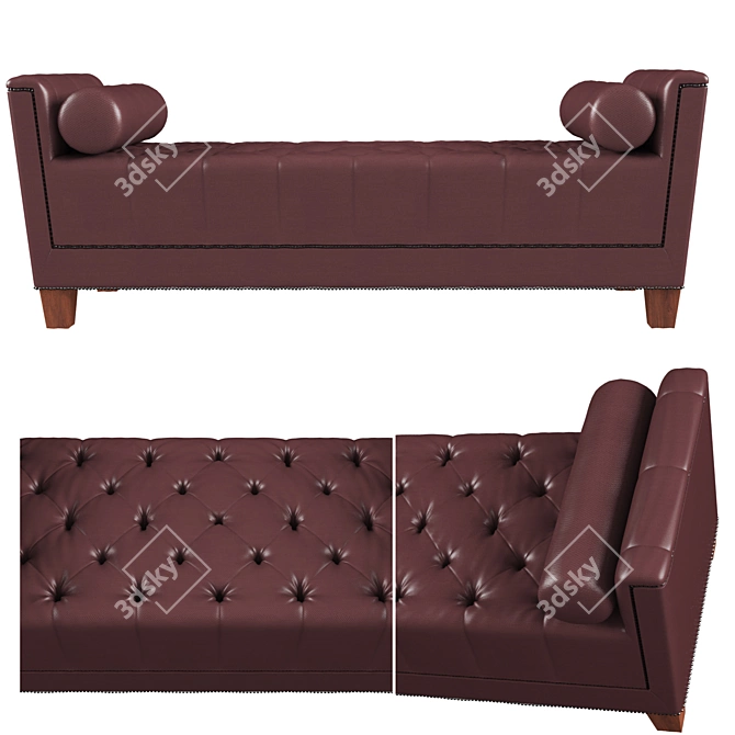 Sleek Laser Banquette Seating 3D model image 3