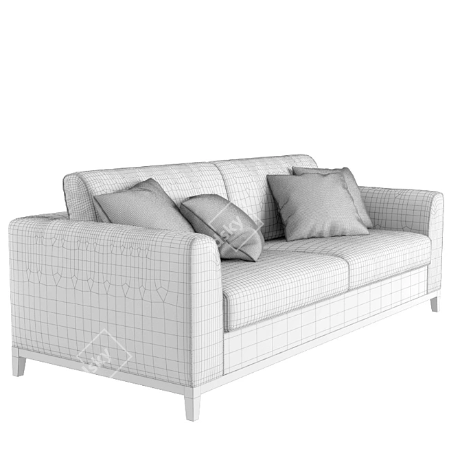 Elegant Milano Sofa: Stylish & Versatile 3D model image 3