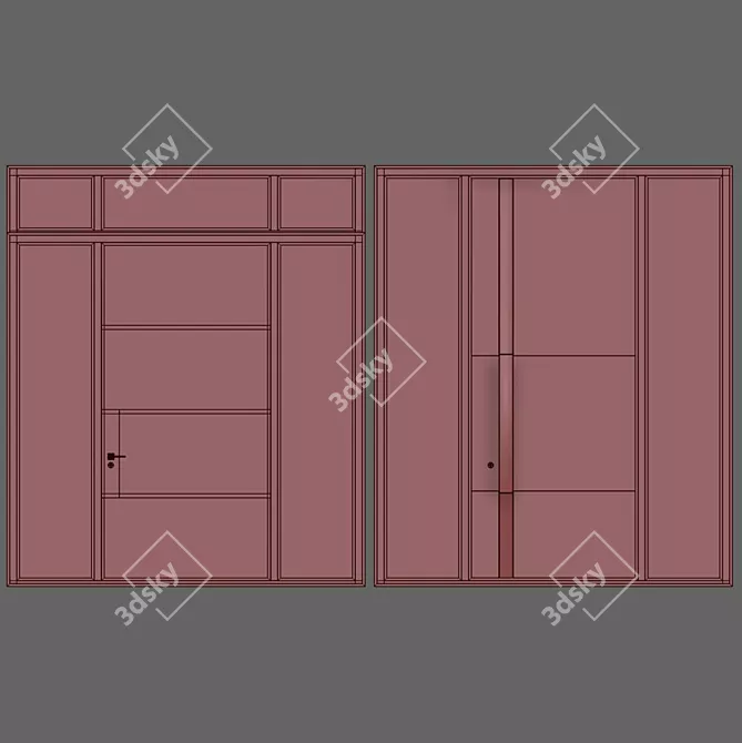 Sleek Entryway Solutions 3D model image 2