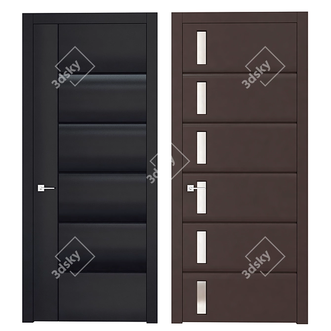 Stylish Contemporary Doors 3D model image 1