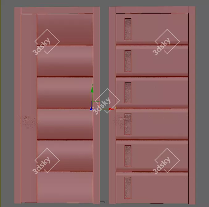 Stylish Contemporary Doors 3D model image 2